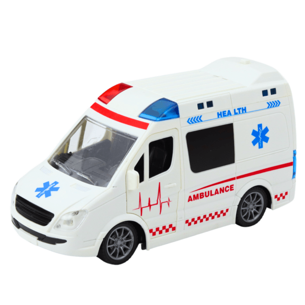 Nuotoliniu būdu valdomas greitosios pagalbos automobilis 1:20, baltas 1