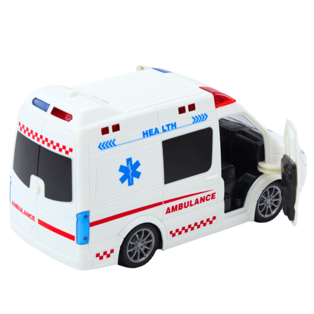 Nuotoliniu būdu valdomas greitosios pagalbos automobilis 1:20, baltas 2