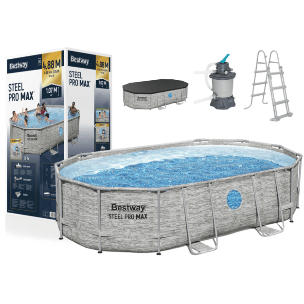 Karkasinis ovalus baseinas 427x250x100cm, Bestway 56946