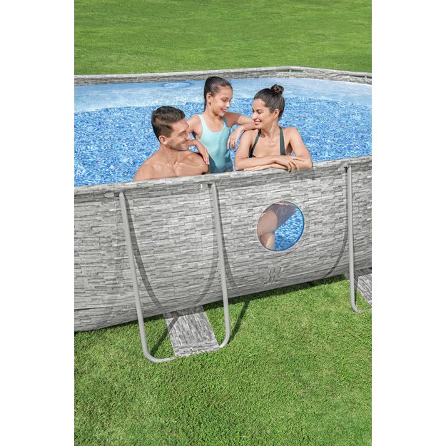 Karkasinis ovalus baseinas 427x250x100cm, Bestway 56946