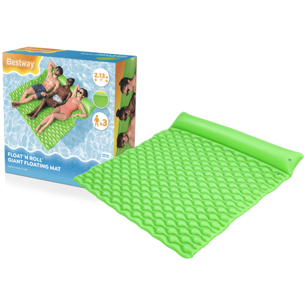 Pripučiamas trivietis plaukimo čiužinys 213x170x21cm, Bestway 44106