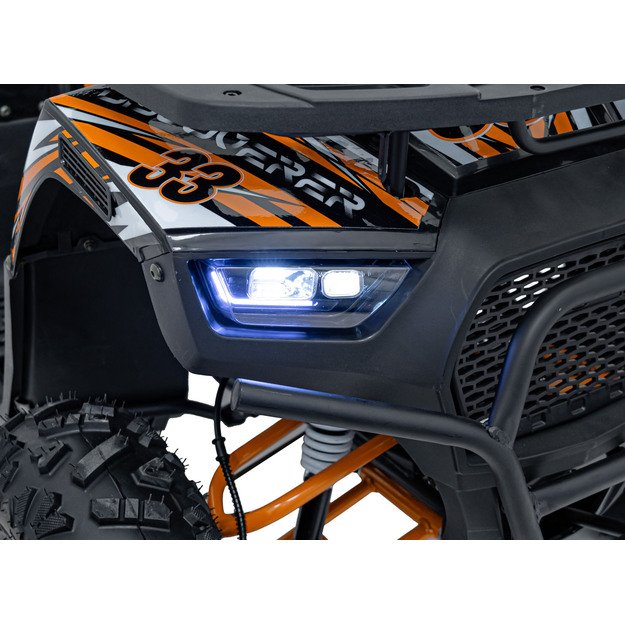 Benzininis keturratis vaikams 120CC DISCOVERER, oranžinis