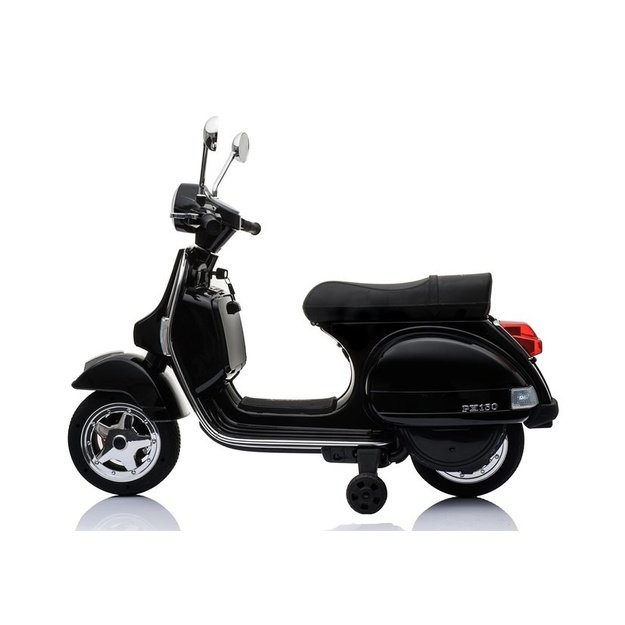Elektrinis motoroleris vaikams Vespa juodas