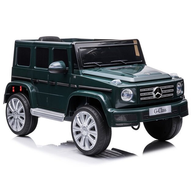 Vienvietis elektromobilis džipas Mercedes G500, tamsiai žalias