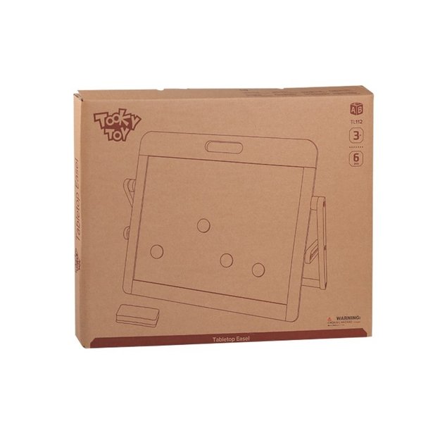 Dvipusė medinė 2 in 1 magnetinė piešimo lenta, Tooky Toy 17