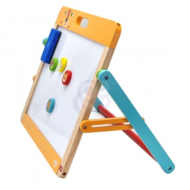 Dvipusė medinė 2 in 1 magnetinė piešimo lenta, Tooky Toy 13
