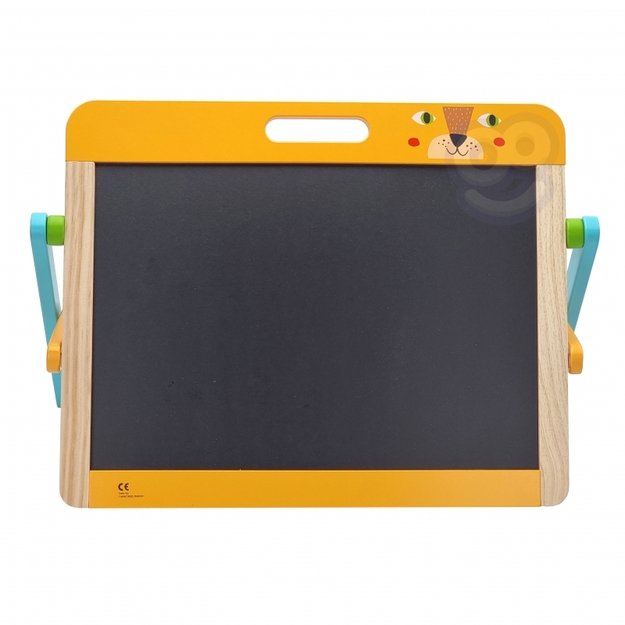 Dvipusė medinė 2 in 1 magnetinė piešimo lenta, Tooky Toy 12
