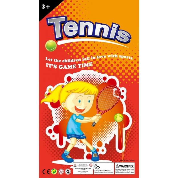 Teniso rakečių vaikams rinkinys su kamuoliukas, Woopie, oranžinis