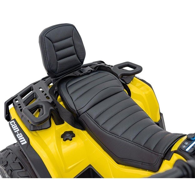 Elektrinis vienvietis keturratis vaikams Can Am Outlander ATV, geltonas 11
