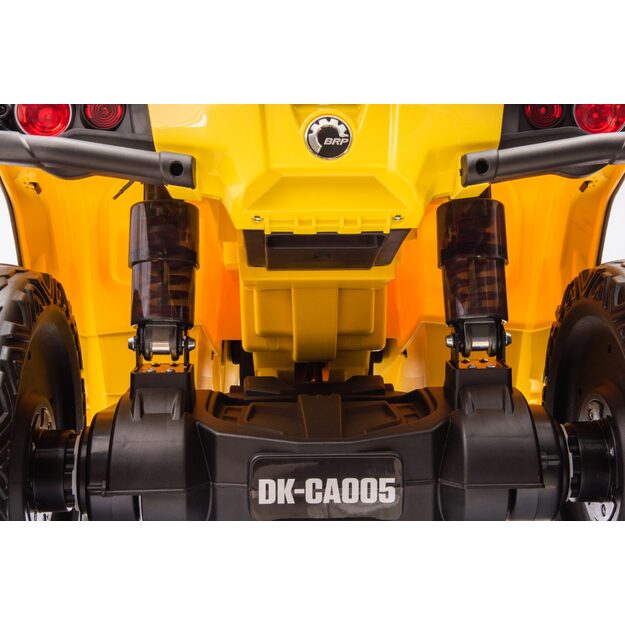 Elektrinis vienvietis keturratis vaikams Can Am Outlander ATV, geltonas 52