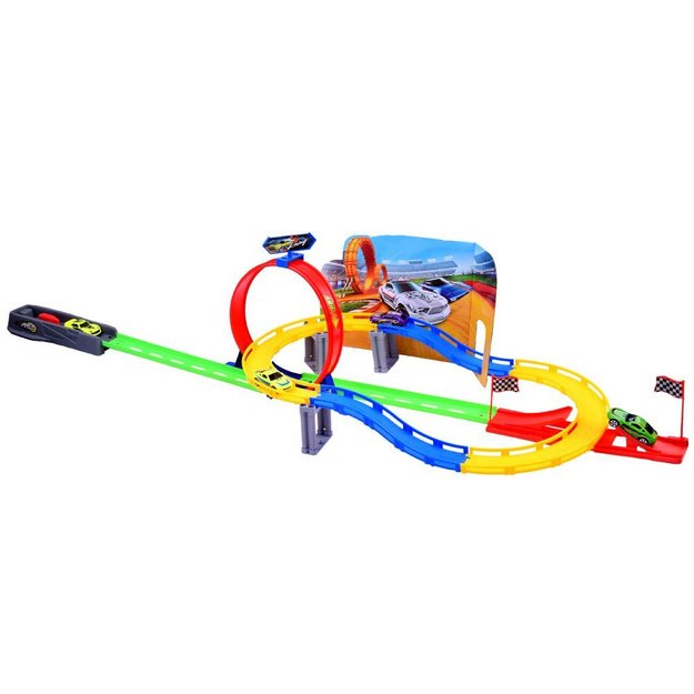 Automobilių trasa su priedais 2in1