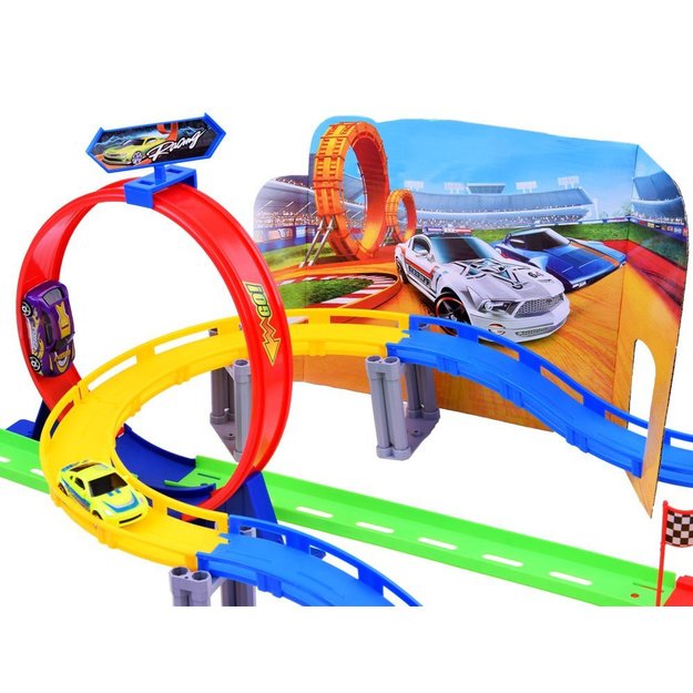 Automobilių trasa su priedais 2in1