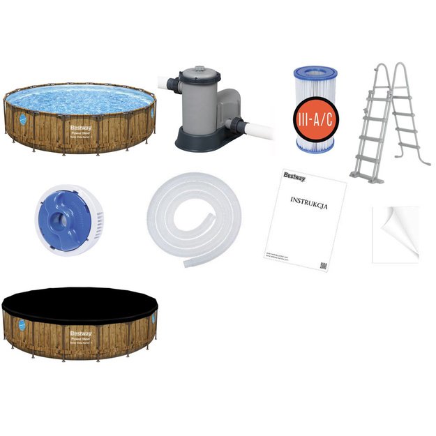 Karkasinis baseinas 549x122 11in1, Bestway 56977