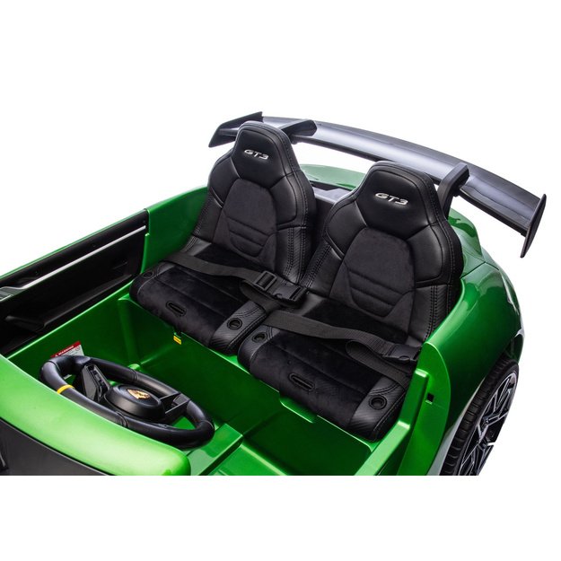 Dvivietis vaikiškas elektromobilis vaikams Porsche GT3 24V, žalias 6
