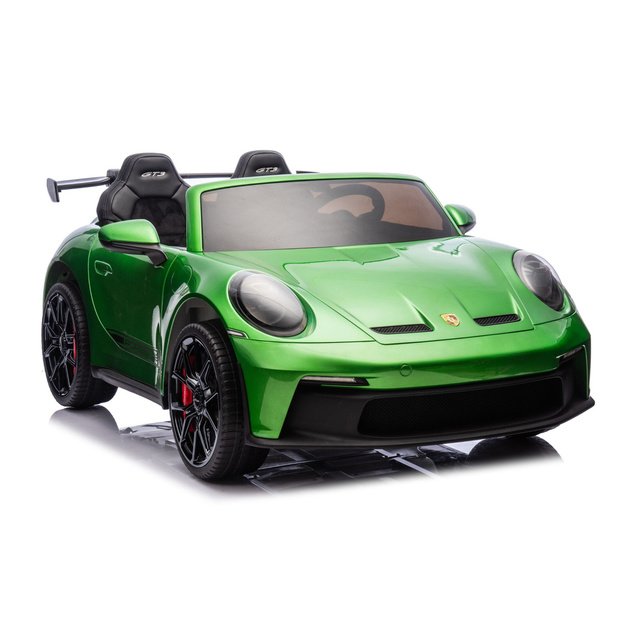 Dvivietis vaikiškas elektromobilis vaikams Porsche GT3 24V, žalias