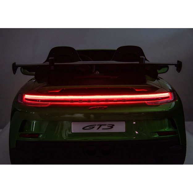 Dvivietis vaikiškas elektromobilis vaikams Porsche GT3 24V, žalias 9