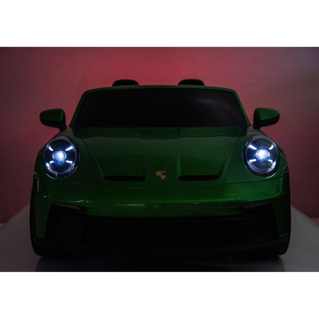 Dvivietis vaikiškas elektromobilis vaikams Porsche GT3 24V, žalias 10