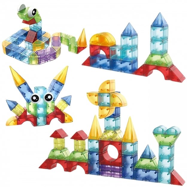 Magnetiniai 3D konstruktoriaus rinkinys 63 vnt., WOOPIE 1