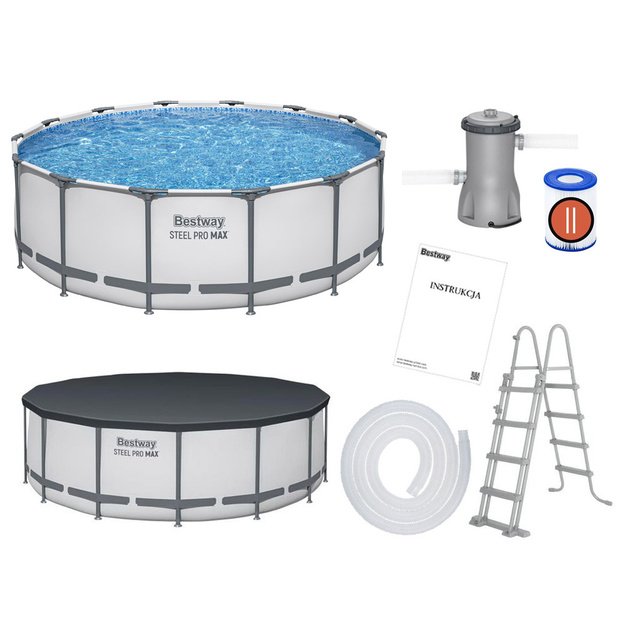 Karkasinis baseinas Bestway Steel Pro Max 427x122cm, 10in1