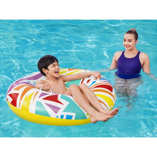 Pripučiamas plaukimo ratas 107cm, geltonas, Bestway