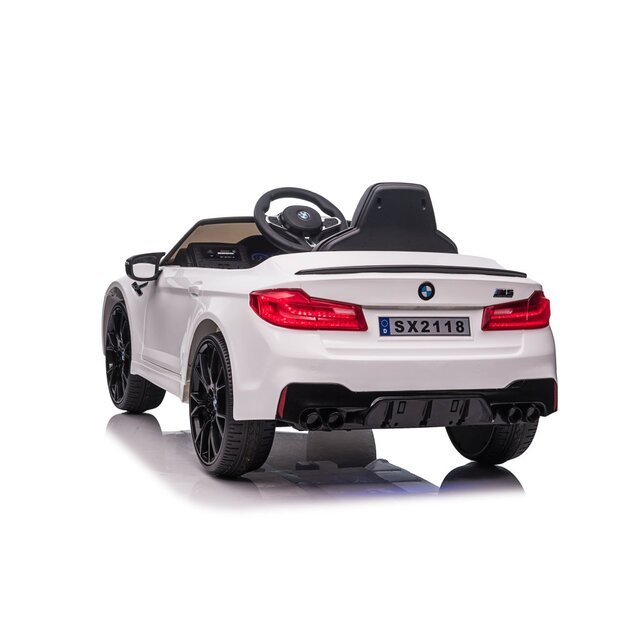 Vienvietis elektromobilis vaikams BMW M5 Drift, baltas