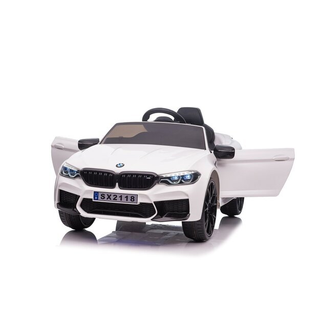 Vienvietis elektromobilis vaikams BMW M5 Drift, baltas