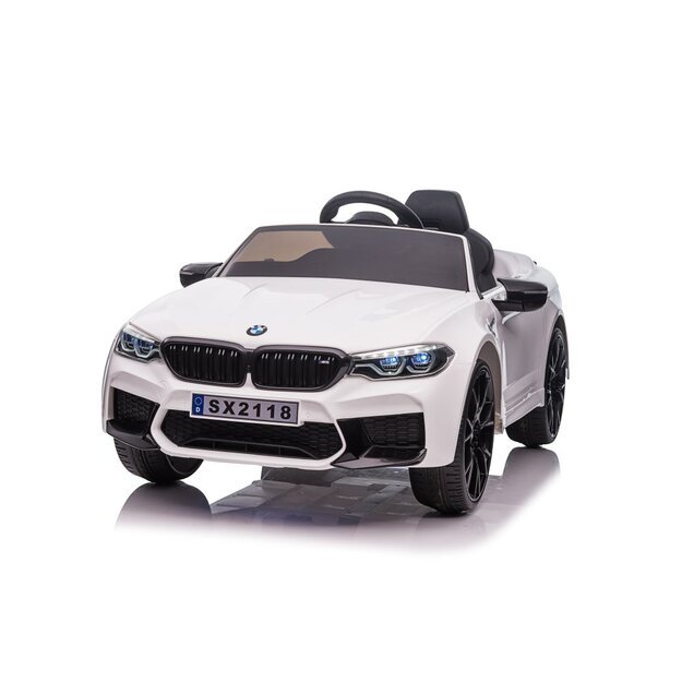 Vienvietis elektromobilis vaikams BMW M5 Drift, baltas