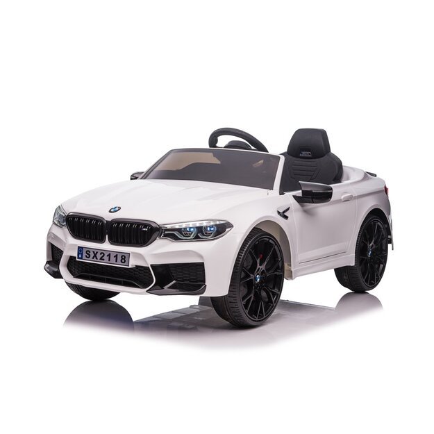 Vienvietis elektromobilis vaikams BMW M5 Drift, baltas