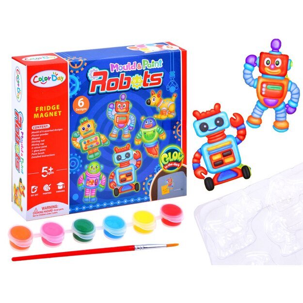 Magnetų rinkinys „Pasidaryk pats“, robotai 10