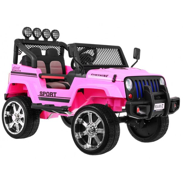Vienvietis elektrinis džipas vaikams Raptor Drifter 4x4, rožinis