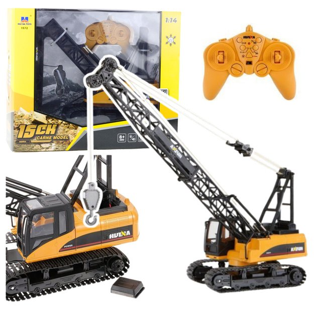 Nuotoliniu būdu valdomas statybinis kranas 1:14 „Huina Crane“ 