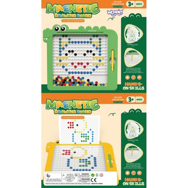 Montessori magnetinė lenta MagPad, WOOPIE, geltonas 8