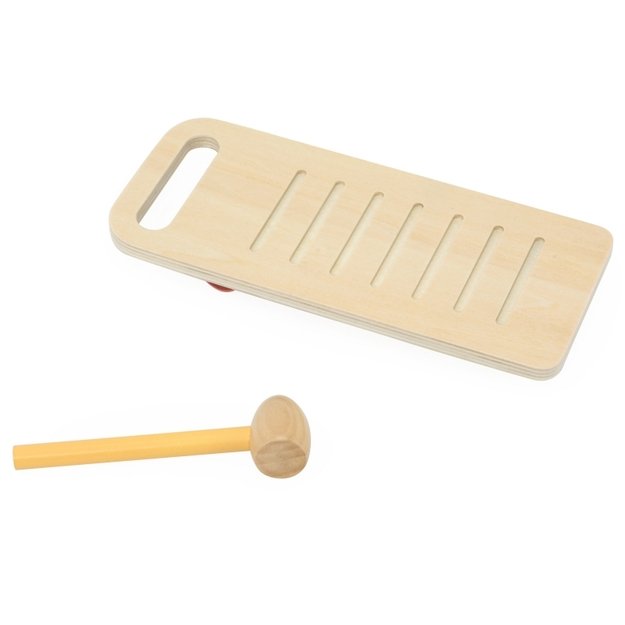 Medinis metalofonas su kamuoliukais ir plaktuku 2in1, VIGA 6