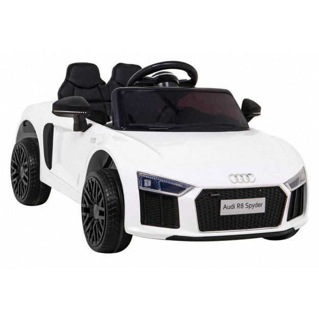 Vienvietis elektromobilis vaikams Audi R8, baltas