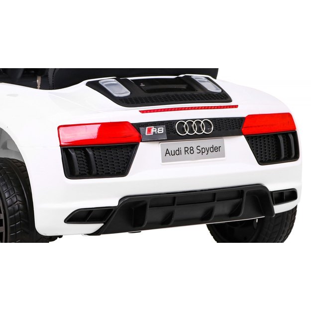 Vienvietis elektromobilis vaikams Audi R8, baltas