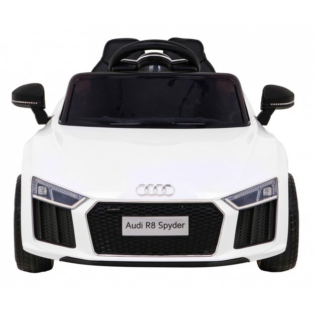 Vienvietis elektromobilis vaikams Audi R8, baltas