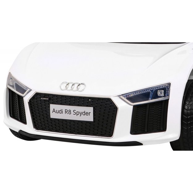 Vienvietis elektromobilis vaikams Audi R8, baltas