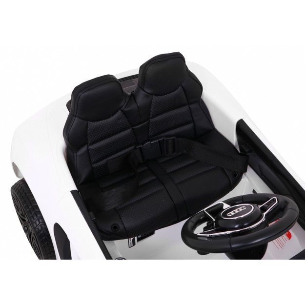 Vienvietis elektromobilis vaikams Audi R8, baltas