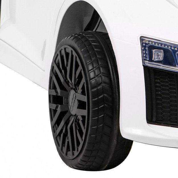 Vienvietis elektromobilis vaikams Audi R8, baltas