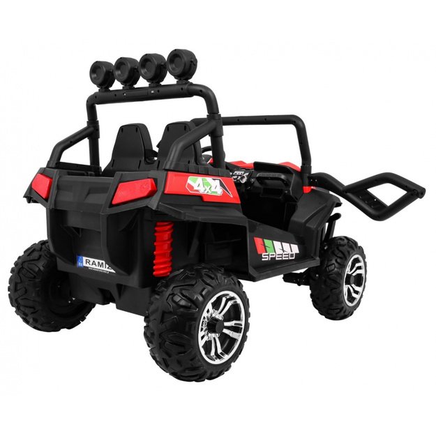 Dvivietis elektromobilis 4x4 bagis Grand Buggy, raudonas