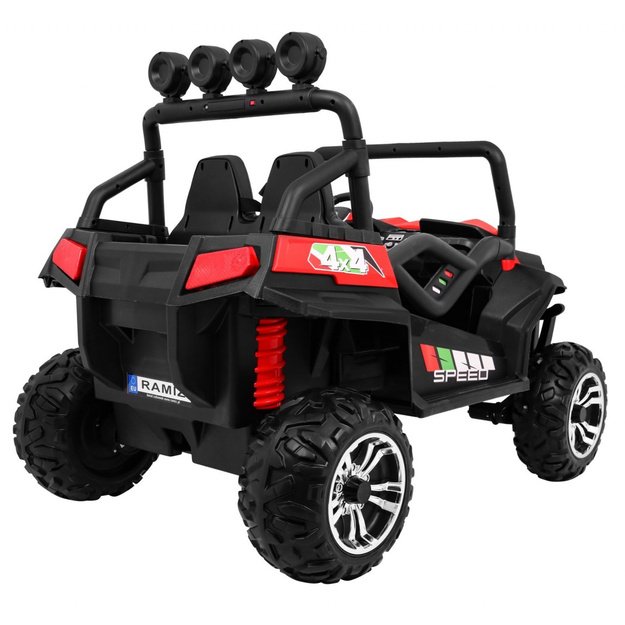 Dvivietis elektromobilis 4x4 bagis Grand Buggy, raudonas