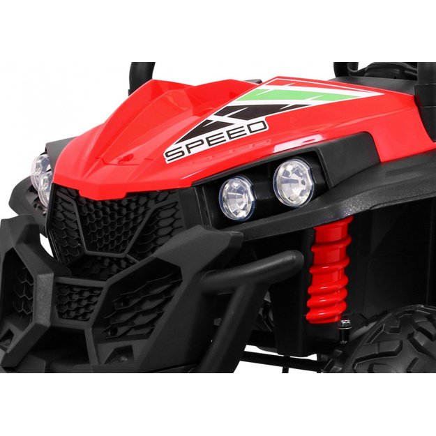 Dvivietis elektromobilis 4x4 bagis Grand Buggy, raudonas