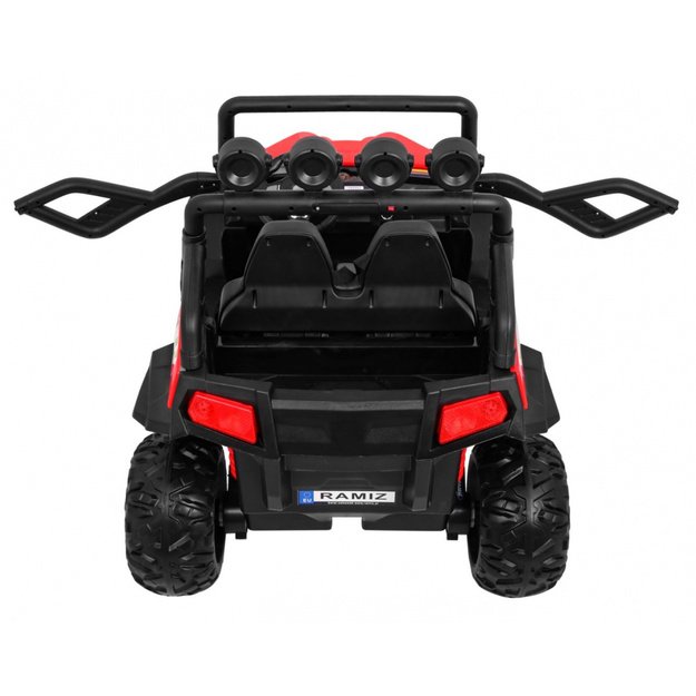 Dvivietis elektromobilis 4x4 bagis Grand Buggy, raudonas