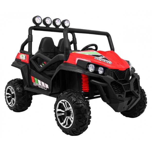 Dvivietis elektromobilis 4x4 bagis Grand Buggy, raudonas