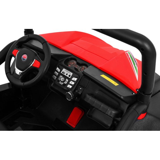 Dvivietis elektromobilis 4x4 bagis Grand Buggy, raudonas