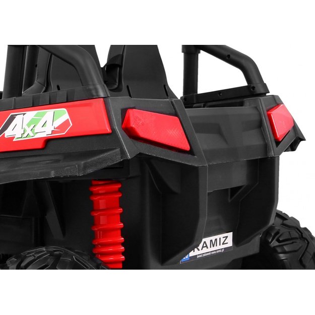 Dvivietis elektromobilis 4x4 bagis Grand Buggy, raudonas