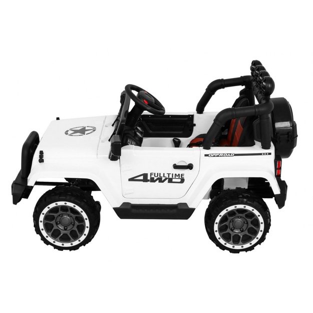 Vienvietis elektromobilis vaikams Full Time 4WD, baltas