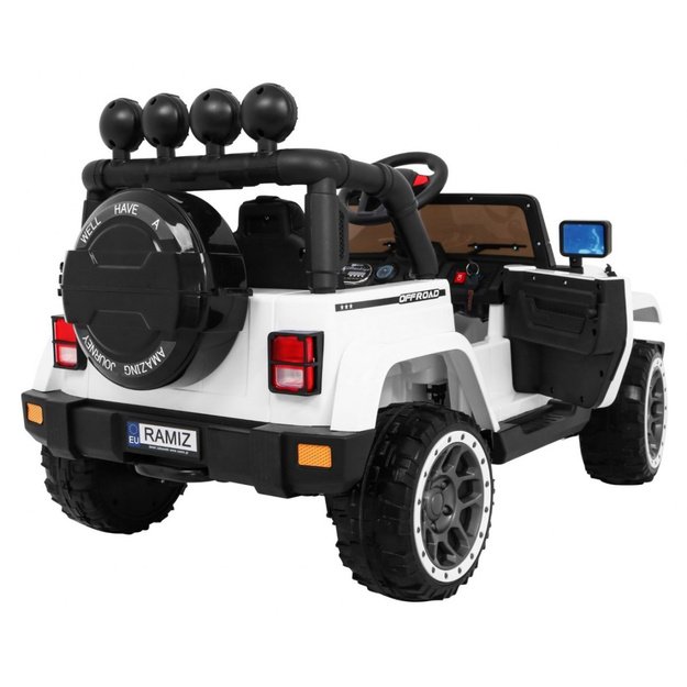 Vienvietis elektromobilis vaikams Full Time 4WD, baltas