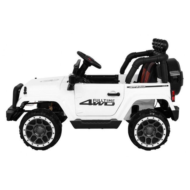 Vienvietis elektromobilis vaikams Full Time 4WD, baltas