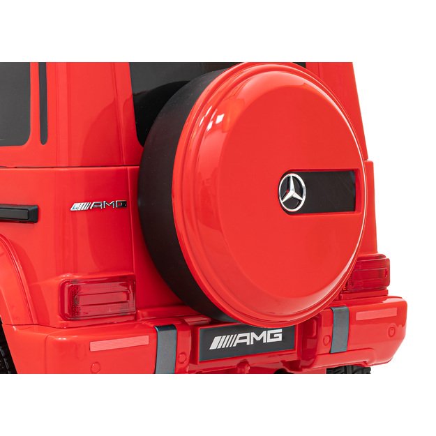 Vienvietis elektrinis džipas vaikams Mercedes AMG G63, raudonas